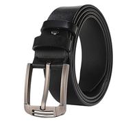 TOGEVAL 1pieza Cinturón De Cuero Ajustable Para Hombre Cinturón Casual De Piel Con Hebilla De Pin Color Negro Longitud Para Ocasiones Diarias Negocios