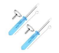 TOGEVAL 2 Juegos Kit Embudos Mini Acero Inoxidable para Urnas Cremación Accesorios Relleno Joyas Cenizas Incluye Destornillador Azul y Herramienta para Colgantes Memoriales