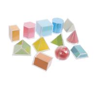 TOGEVAL 2 Kit Aprendizaje Geometría Geométricos Transparentes Enseñanza Manipulativos Matemáticas Cálculo Volumen Área para Aula y