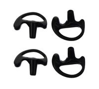TOGEVAL 2 Pares Auricular Negra de Silicona para Bobina Acústica | Inserto Auditivo Blando, No Bloquea el Canal, Elástico, para Ejercicio Intenso, Dos Pares Incluidos
