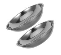 TOGEVAL 2 piezas Bandejas de Pesaje de Acero Inoxidable Platos Medidores Digitales para Cocina Repostería y Laboratorio Accesorio Versátil para Básculas Electrónicas