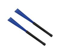 TOGEVAL 2 piezas Baquetas Escobillas de de Nylon Azul Accesorio Resistente para Batería Jazz y Percusión Flexibilidad Mejorada para Efectos Únicos Diseño Ligero y Portátil