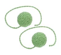 TOGEVAL 2 Piezas Bolas de Sisal para Gatos Recambio para Poste Rascador Juguetes Multifuncionales para Gatos de Interior Duraderas y Fáciles de Instalar