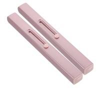TOGEVAL 2 piezas Brocha de Labios Ajustable y Portátil con Tapa Protectora Aplicador para Brillo y Barra de Labios Cepillo de Maquillaje Compacto y Duradero para Diario