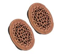 TOGEVAL 2 Piezas Cubiertas de Orificio de Sonido para Guitarra Acústica Silenciador de Retroalimentación de Madera Supresor de Feedback para Guitarra Folk Color Marrón Oscuro
