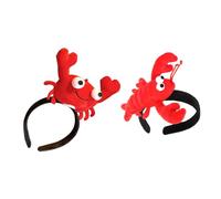 TOGEVAL 2 piezas Diademas Diseño de Langosta y Cangrejo Accesorios Divertidos para Fiestas y Cosplay Tocados Resistentes y Originales para Adultos
