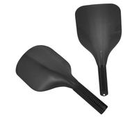 TOGEVAL 2 piezas Escudo Protector para Cabello y Cara con Mango Mascarilla para Corte y Teñido Pantalla Plástica para Peluquería Color Negro Fácil Limpieza y Uso Cómodo