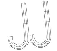 TOGEVAL 2 Piezas Iron Garland Frame para DIY J Candy Cane Wreath Frame de Metal para Decoración Navidad Colgante Marco Resistente para Guirnaldas Interior y Exterior