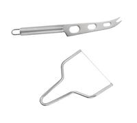 TOGEVAL 2 Piezas Kit de Cortador y Rebanador de Queso Inoxidable con Mango Ergonómico para Queso Duro Cocina y Profesional