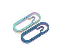 TOGEVAL 2 Piezas Llaveros de Titanio para Hombre Hebillas Colgantes Prácticas y Resistentes Mosquetones para Exteriores Accesorios para Escalada y Camping