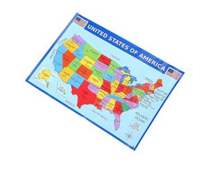 TOGEVAL 2 piezas Mapa de América para Colgar Pared Póster Educativo Resistente al Desgaste de Unidades Decoración para Aulas y Habitaciones Mapa Geográfico para Aprendizaje y Enseñanza