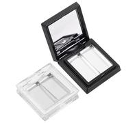 TOGEVAL 2 Piezas Paleta de Maquillaje Vacía con Compartimentos Dobles para Sombra de Ojos Labial Colorete Contorno y Iluminador Organizador Compacto para Viaje y Uso DIY