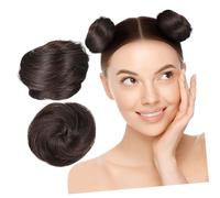 TOGEVAL 2 Piezas Pinzas de Moño Postizo para Mujer Accesorios de Clip para Moños Extensiones de Fáciles de Usar