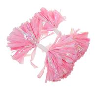 TOGEVAL 2 Piezas Pompones Animadora con Mango Colores Arcoíris Mate Flores para Cheerleading Deportes Escolares Espíritu de Equipo Ligero Fácil Agarre