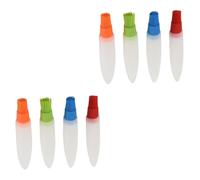 TOGEVAL 2 Series Cepillo De Silicona Para Aceite Y Barbacoa De Unidades Con Para Cocinar Hornear Y Asar Resistente Altas Temperaturas Fácil De Limpiar Colores Surtidos 4 Piezas X 2
