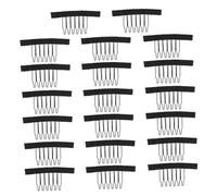 TOGEVAL 20 Piezas de Clip para Peluca Negro de Plástico Diseño de Peine, sin Deformación, Accesorios para Extensiones de Cabello en Uso Diario