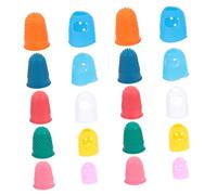 TOGEVAL 20 Piezas Para Dedos De Guitarra Protector De Pulgar Preocuparse Yema Del Dedo Del Ukelele Cubierta De Punta De Dedo De Ukelele Encarnado Guardia Pulsera Caucho