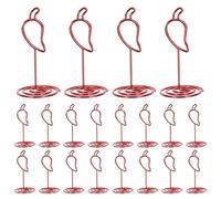 TOGEVAL 20 Piezas Porta Tarjetas para Mesas Decorativos Clip en Forma de Rojo, 20 Piezas para Concursos de Cocina, Decoración de Fiesta Mexicana y Eventos, Soporte Estable para Tarjetas de