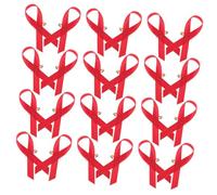 TOGEVAL 200 Pines de Lazo Rojo para Concientización Cáncer Diseño Elegante de Chinlon, Resistentes al Desgaste para Eventos Benéficos y Recaudaciones