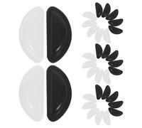 TOGEVAL 24 Pares Almohadillas Nasales para Gafas de Silicona Antideslizantes y Autoadhesivas Cojines D para Puentes de Gafas Soporte Cómodo para Uso Prolongado
