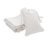 TOGEVAL 24piezas Bolsas de Algodón Naturales Bolsitas Cordón Reutilizables para Guardar Cosas para Regalos de Boda Unidades Color Beige