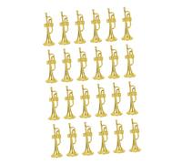 TOGEVAL 24piezas Mini Trompetas De Adorno Para Decoración De Mini Accesorios Para Manualidades y Juguetes