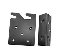 TOGEVAL 2piezas Bisagra De Cama Fija Tornillos Accesorios De Cama Color Negro Para Muebles De Dormitorio