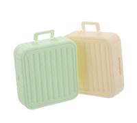 TOGEVAL 2piezas Caja De Almacenamiento Para Polvos Puff Cuadrada Contenedor De Esponjas De Maquillaje Transpirable Para Uso Casa y Viajes
