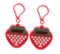 TOGEVAL 2piezas Mini Calculadora De Bolsillo con Forma De Calculadora Electrónica Básica Llavero y Dije para Bolso Digital para Estudiantes y Uso De Escritorio