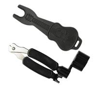TOGEVAL 2piezas Para Cambiar Cuerdas De Guitarra Cortador y Extractor De Pasadores Accesorios De Para y Bajos Ligero y Portátil