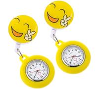 TOGEVAL 2piezas Reloj De Clip Reloj De Bolsillo Electrónico Diseño De Dibujos Animados Seguro y Duradero