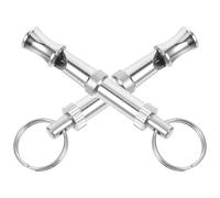 TOGEVAL 2piezas Silbato para Perros Metálico Ultrasonidos para Adiestramiento Rápido Ligera y Portátil Incluye Cuerda Adecuado para Perros Grandes y Cachorros como Retriever y Pastor Alemá