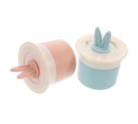 TOGEVAL 2piezas Taza De Espuma Limpiadora Facial Dispositivo De Espumado Diseño De Orejas De Conejo Para Cuidado y Limpieza Casa Generador De Espuma Rosa y Azul