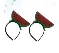 TOGEVAL 2piezas Tocado De Sandía Diademas Diseño De Sandía Aros Pelo Tocados Elegantes Accesorios Cabello Artículos Para Fiestas Para Decoración De Fiesta De Verano y Disfraces De Temática