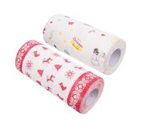 TOGEVAL 2rollos Papel Absorbente Para Comida Con Diseño Navideño De Papel Encerado Resistente Al Aceite Para Envolver Sándwiches y Alimentos Accesorio De Cocina y Desechable