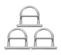 TOGEVAL 3 Clips Metálicos para Correa de Perro Hebillas Deslizantes de Acero Inoxidable en Forma de D, Ajustables y Seguros, Conexión Rápida para Collar de Mascota, Accesorios