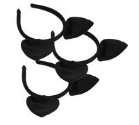 TOGEVAL 3 Diademas Orejas de Murciélago Negras para Adultos, Accesorio de Tejido Versátil y Cómodo para Disfraces Festivos y Fiestas