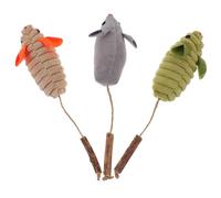 TOGEVAL 3 Piezas Gatos Ratones con Catnip Natural Interactivo Forma de Ratón Gatitos y Gatos y Atractivo Actividad y Masticación