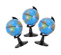 TOGEVAL 3 Piezas Globo Terráqueo Globo Terráqueo Mapa Español con Base, de Abs y Pvc, 3d, con Bordes de Países Detallados, para Aula y Oficina, para Estudiantes