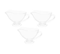 TOGEVAL 3 Piezas Gravy Serving Boat Glass Sauce Jug With Ergonomic Spout For Steak Sauces Easy To Clean For Dining Holiday Meals And Parties