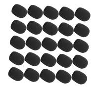 TOGEVAL 30 Piezas Funda de Espuma para Micrófono Protección de Parabrisas para Auriculares de de Sonido Reemplazo y Duradero Negro