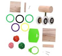 TOGEVAL 3juegos Juguete Educativo para Aves Set De Entrenamiento Baloncesto y Patineta para Periquitos y Agapornis De Aleatorios