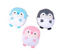 TOGEVAL 3piezas Adorable Plush Pouch Penguin Key Storage Bag for Small Items Cute Wallet for Travel and Everyday Use