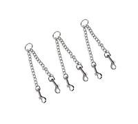 TOGEVAL 3piezas Correa De Perro Doble Cabeza Cadenas Metálicas Traje para Paseo De Mascotas Resistente para Entrenamiento y Control De Perros