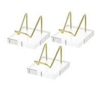 TOGEVAL 3piezas Expositor De Acrílico Estante De Minerales Brazo Metálico Soporte De Cristal para Piedras Preciosas para Coleccionismo y Exhibición Estanterías