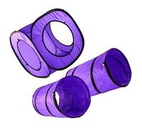 TOGEVAL 3piezas Túnel para Gatos Kit De Túneles Plegables Diseño Divertido Papel Craquelado Reduce El Aburrimiento