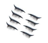 TOGEVAL 4 pares Adhesivos de Pestañas Decorativas con Purpurina Azul Maquillaje Creativo para Ojos Reutilizables Cómodos y Seguros para Realzar Tu Look