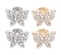 TOGEVAL 4 Piezas de Tachuelas Decorativas para Correas de Reloj de Silicona, Anillos de Aleación para Smartwatch, Accesorios de Charms para Correas Modelo J y J11, Diseño Brillante