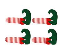 TOGEVAL 4 Piezas Fundas Patas Mesa y Sillas Navideñas Decorativas Color Surtido Protección Muebles sin Ruido
