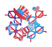TOGEVAL 4 piezas Gafas Ligeras para Fiesta Julio Diseño Bandera Usa de Accesorios Patrióticos para Adultos